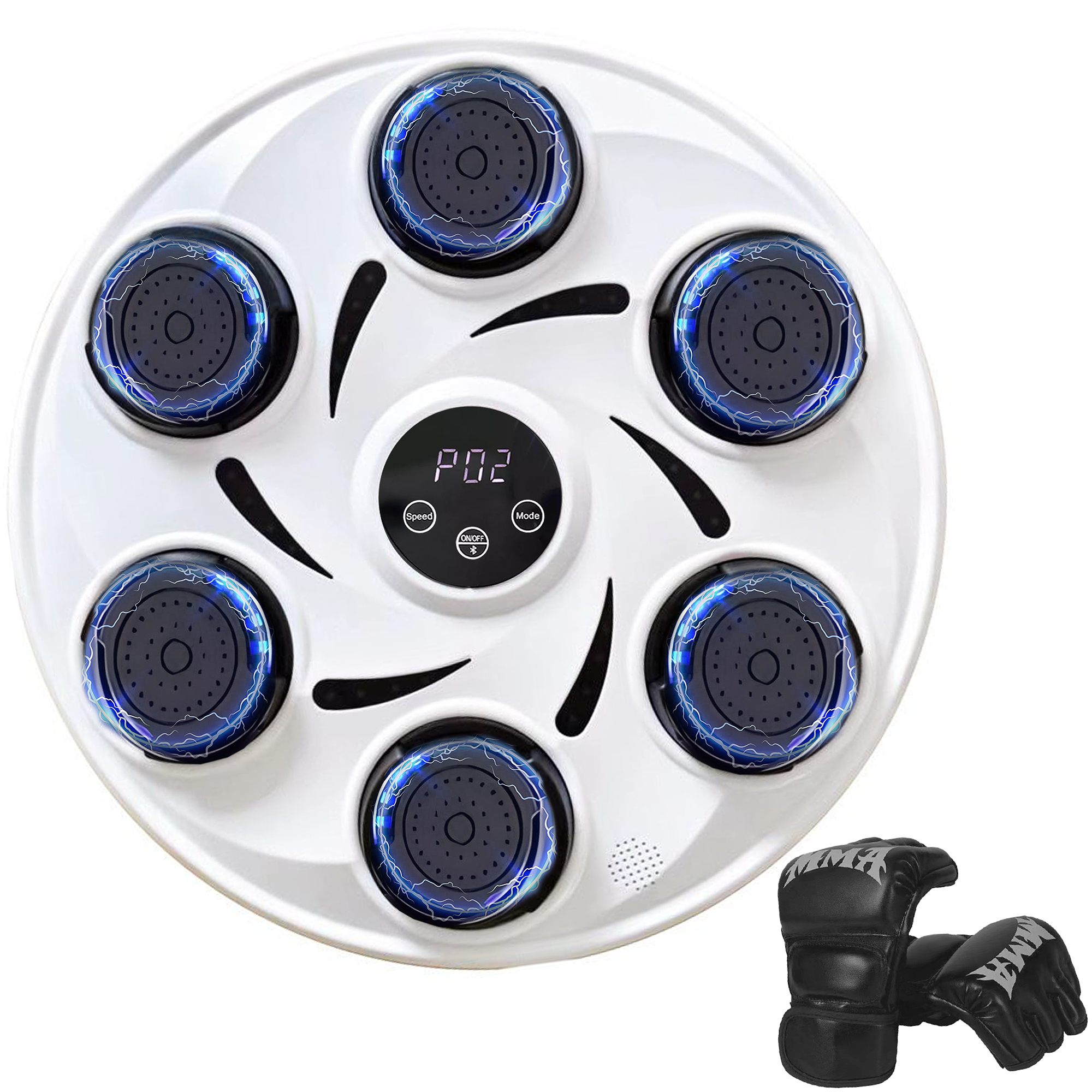 Gatson Premium Boxing Machine Wit - Inclusief Bokshandschoenen