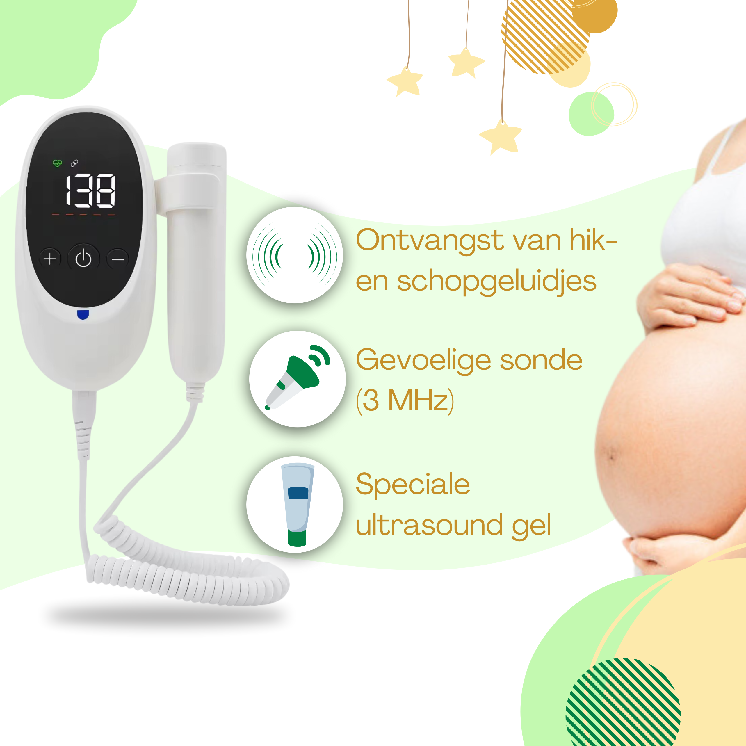 Gatson Premium Doppler - Inclusief E-book en Doppler gel, USB Oplaadbaar