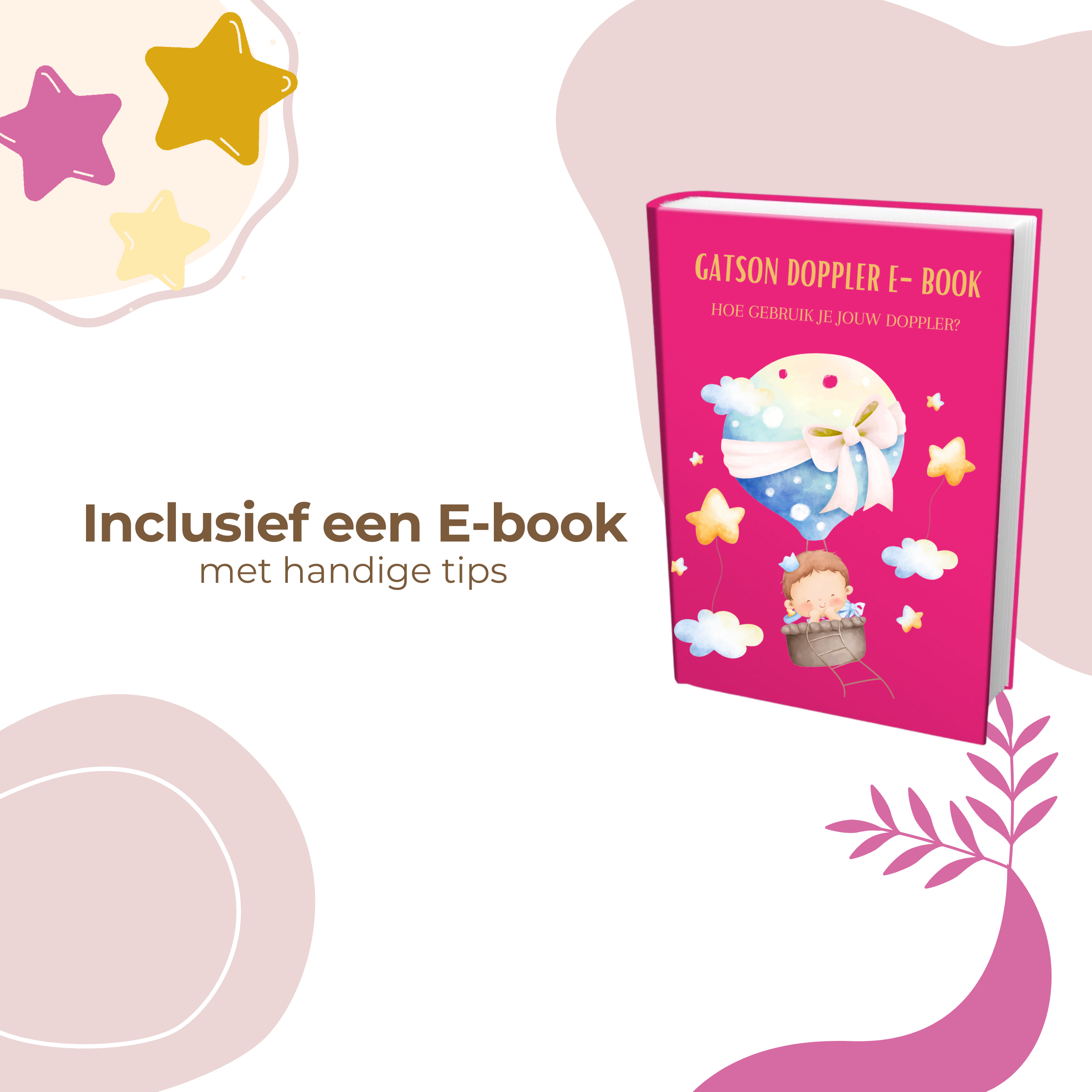 Gatson Roze Doppler - Inclusief E-book, Doppler Gel en Batterijen
