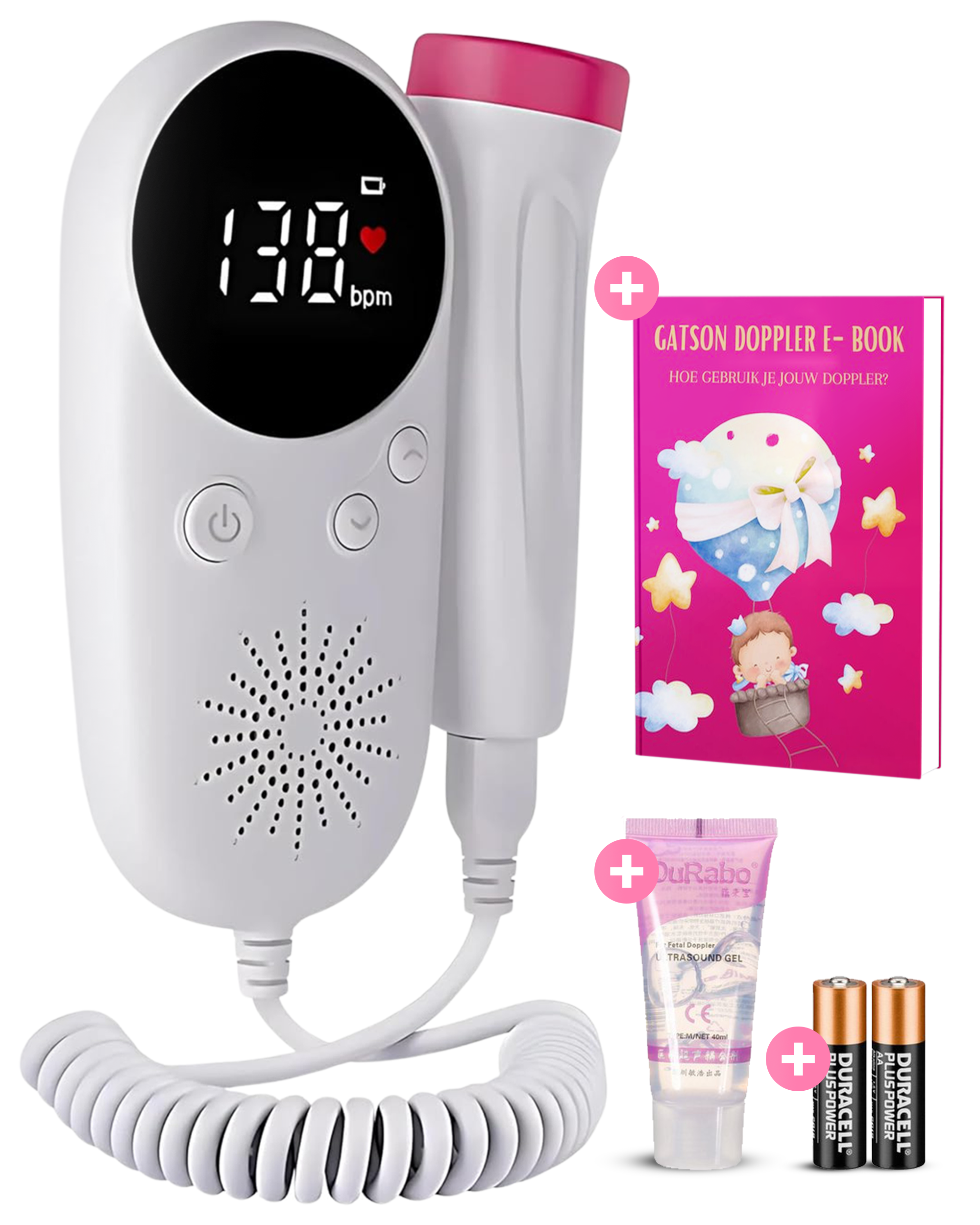 Gatson Doppler Plus - Inclusief E-book, Doppler Gel en Batterijen