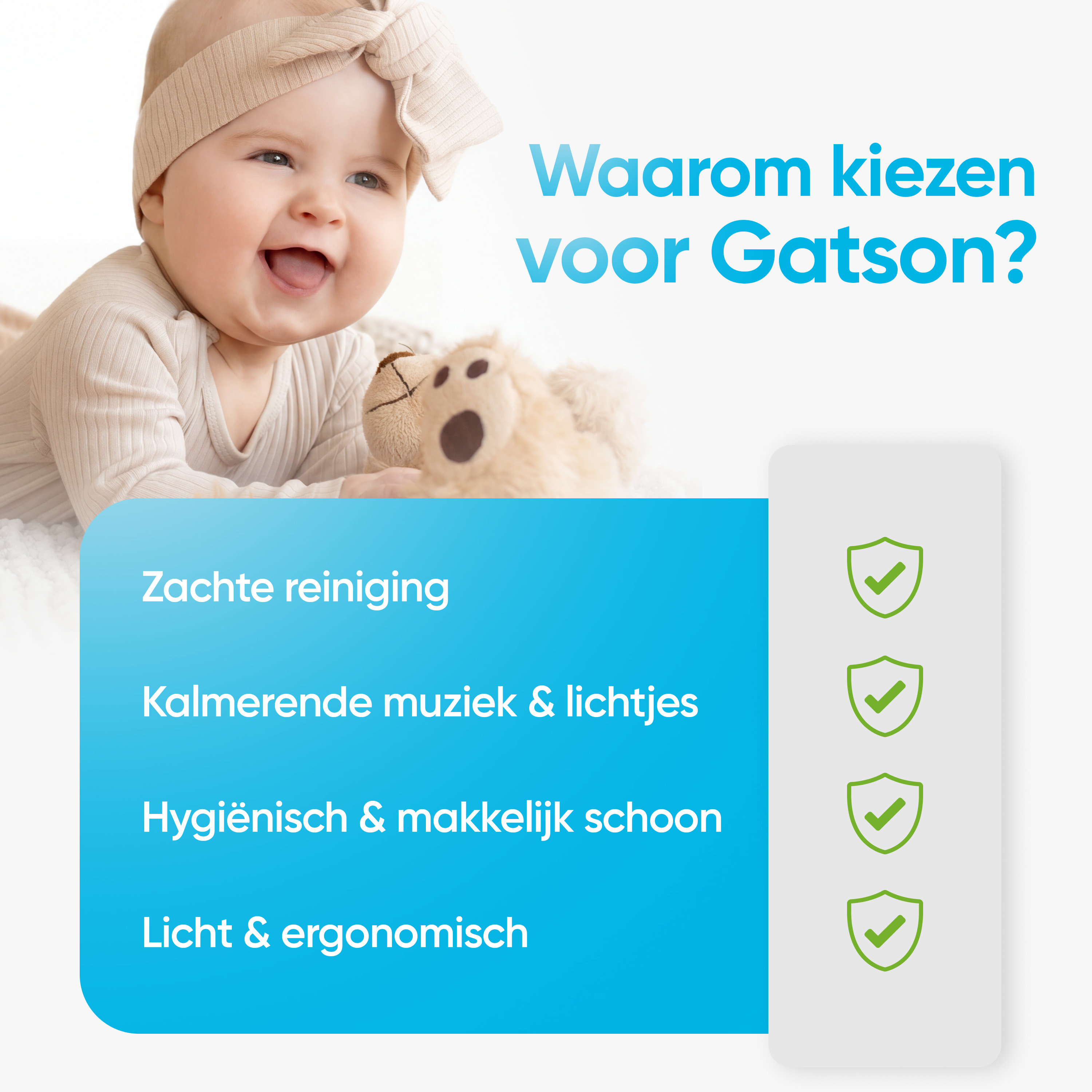 Gatson Baby Neusreiniger - Compact & Stil - Met Melodietje