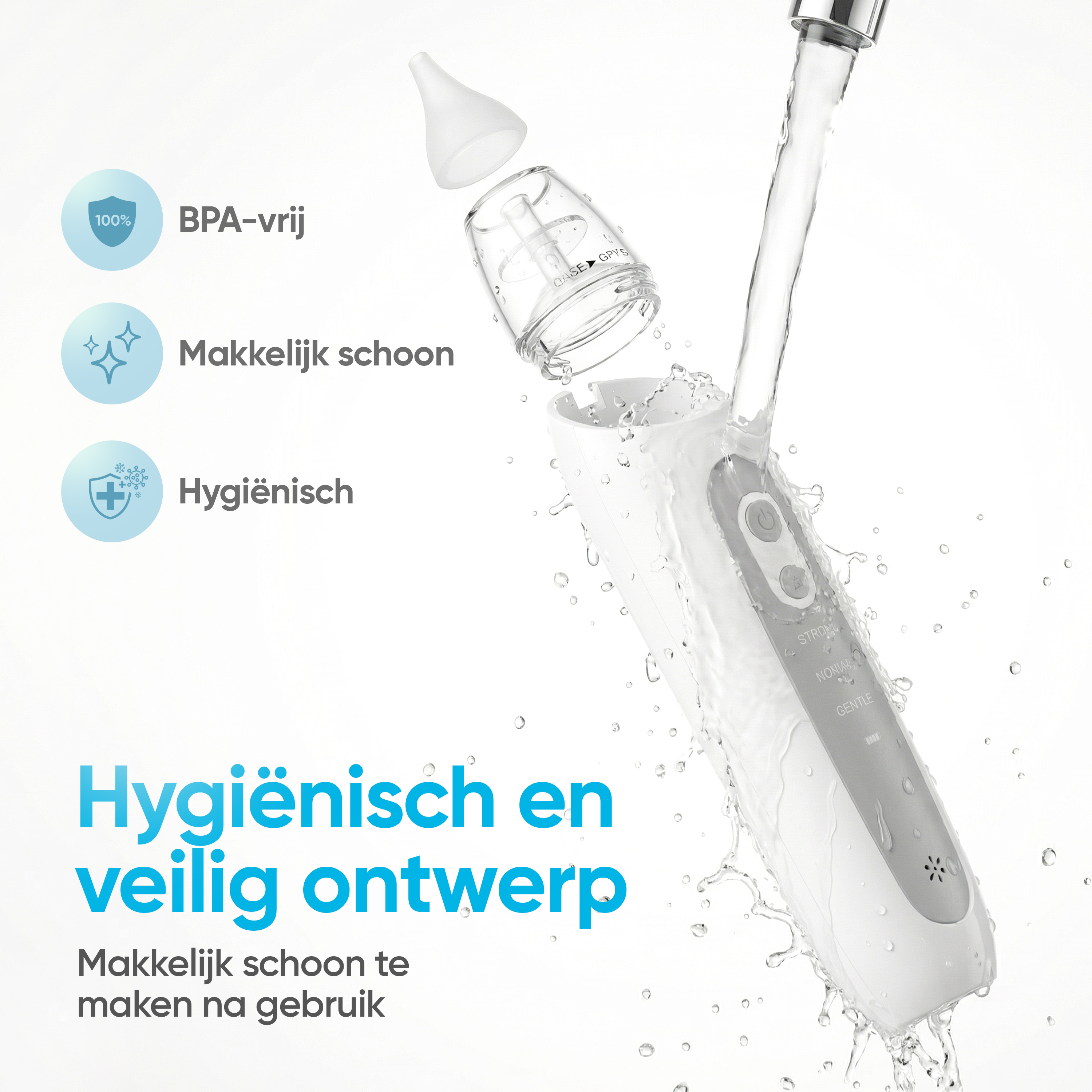Gatson Baby Neusreiniger - Compact & Stil - Met Melodietje