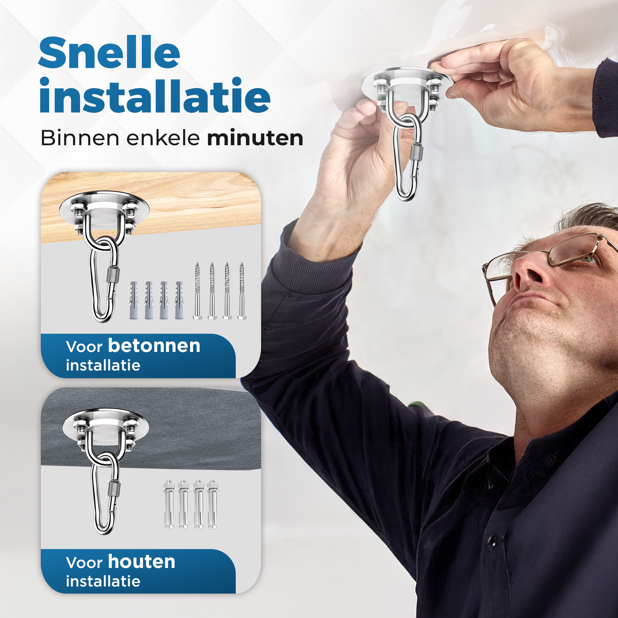 Gatson Plafondhaak - 500kg draagvermogen