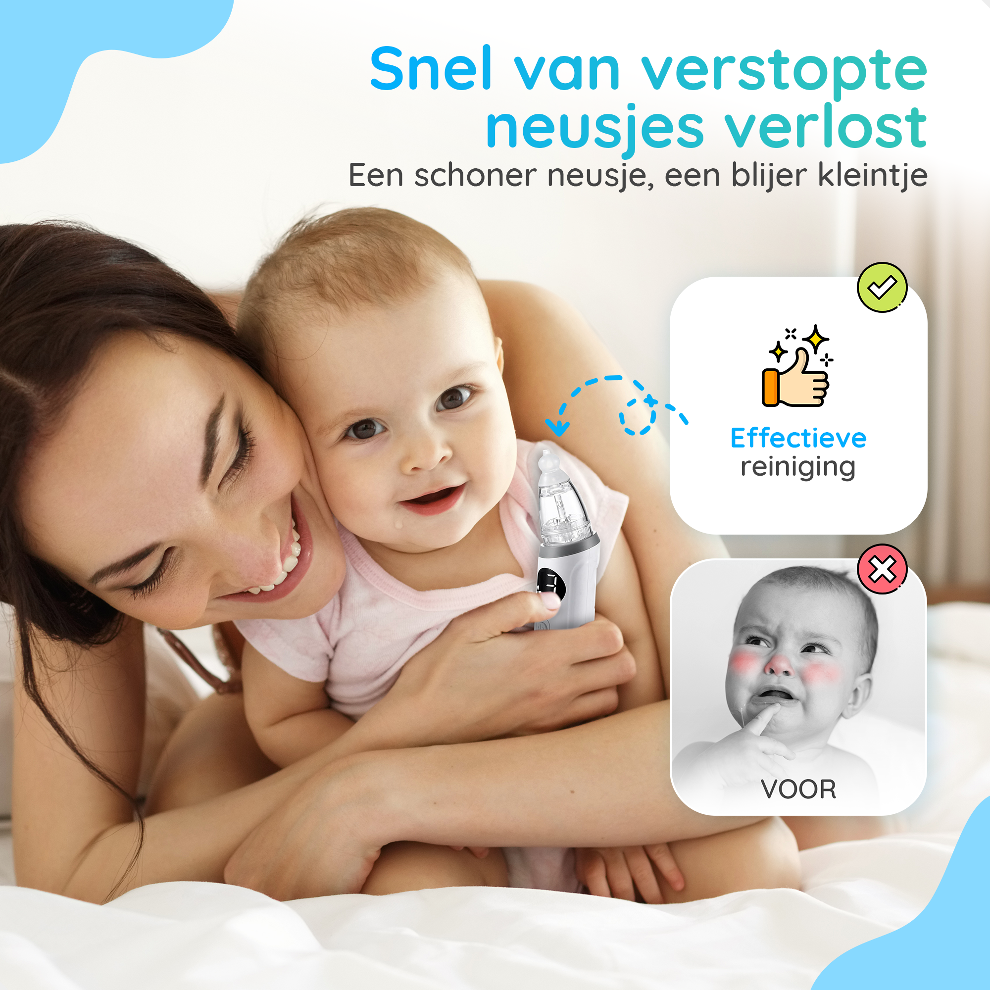 Gatson Pro Neusreiniger Baby - Inclusief Borsteltje, Pincetje en Opbergdoos