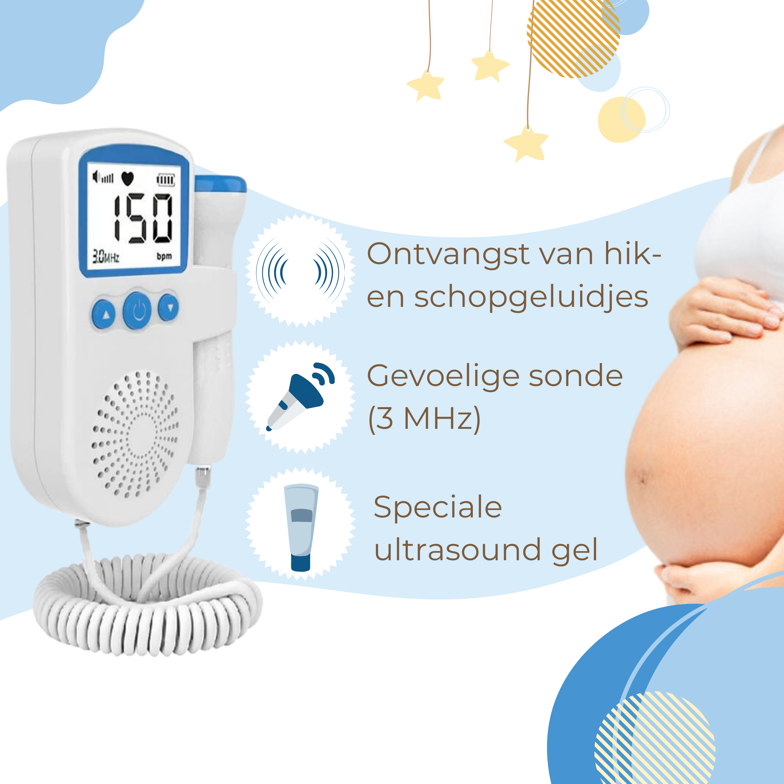 Gatson Blauw Doppler - Inclusief E-book, Doppler Gel en Batterijen