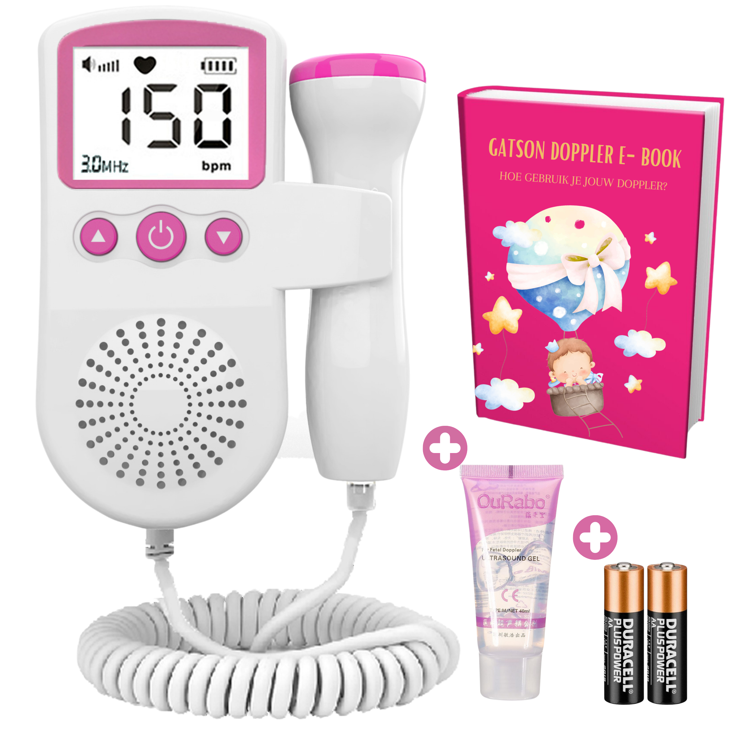 Gatson Roze Doppler - Inclusief E-book, Doppler Gel en Batterijen