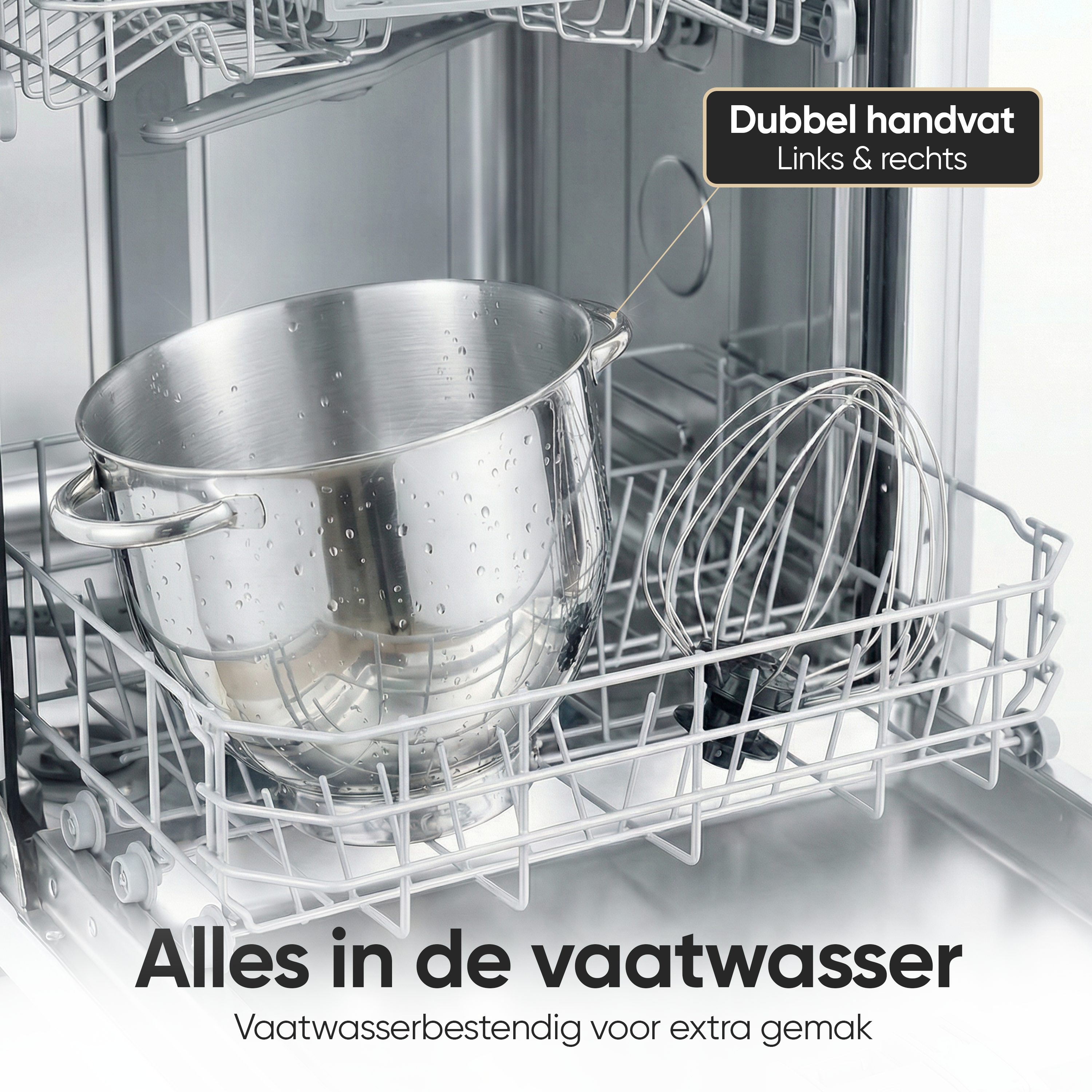 Gatson 1500W Keukenmachine - 10 Snelheden - 5L Mengkom - Dubbele Handvat