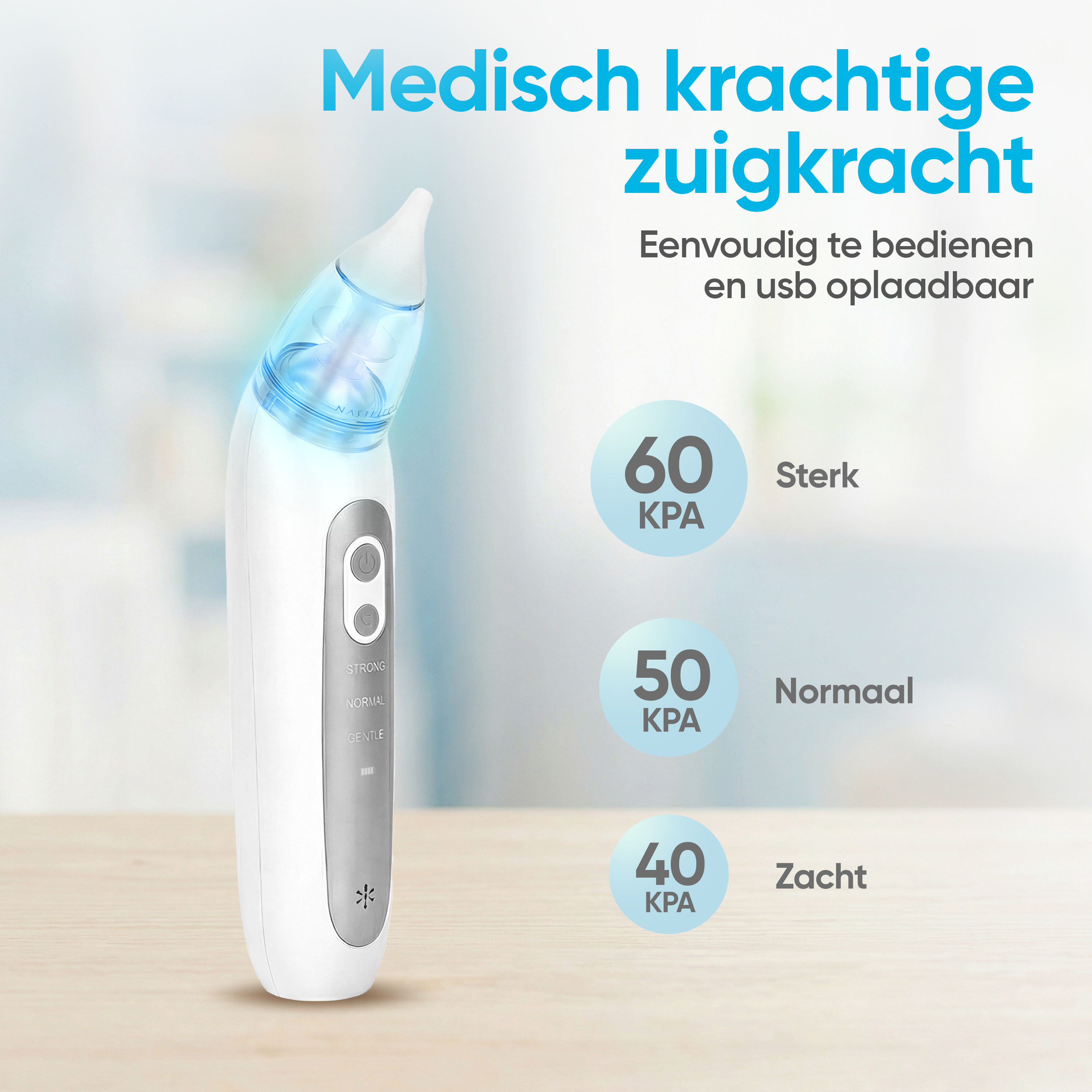 Gatson Baby Neusreiniger - Compact & Stil -  Met Melodietje