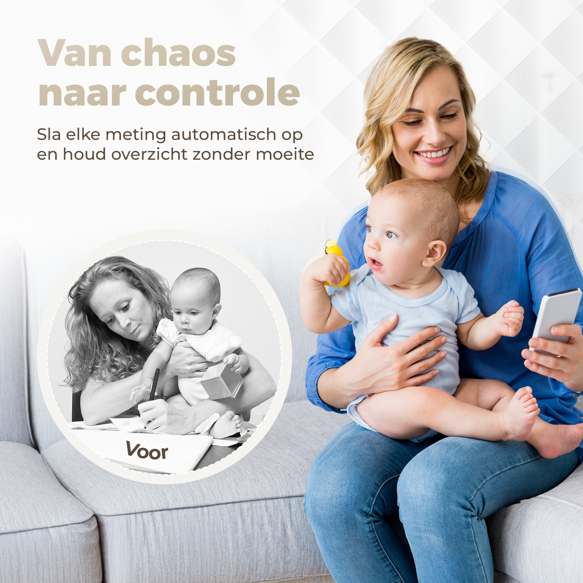 Gatson Babyweegschaal - Met App - Inclusief Meetlint