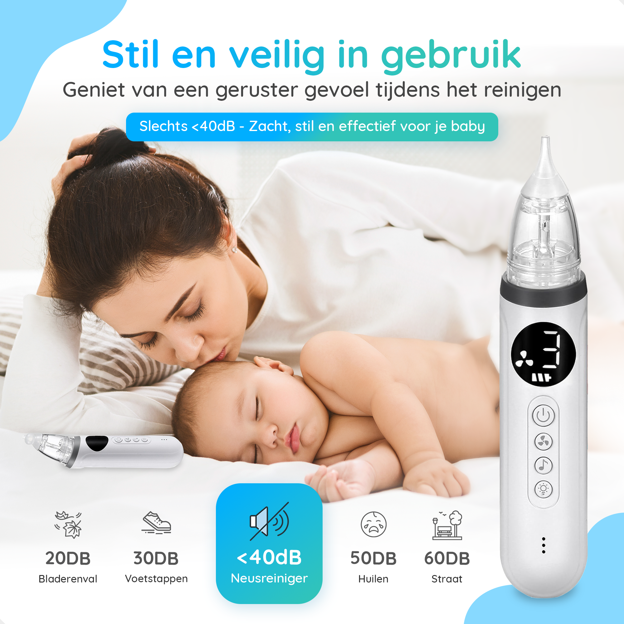Gatson Pro Neusreiniger Baby - Inclusief Borsteltje, Pincetje en Opbergdoos