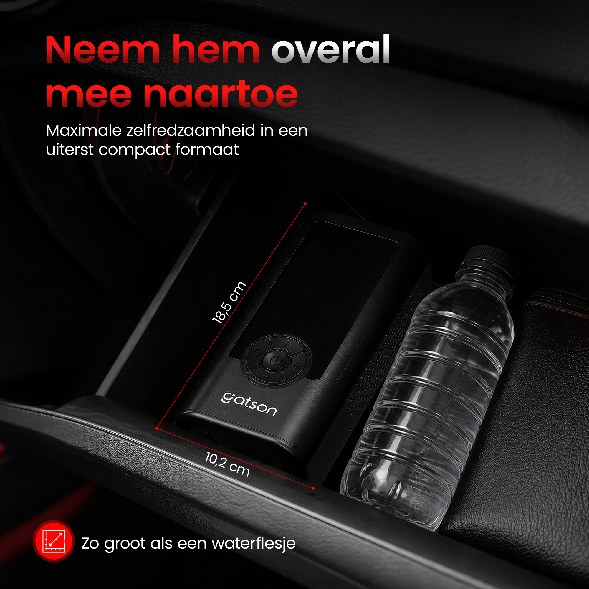Gatson Luchtcompressor - Bandenpomp - Powerbank - Voor Auto, Motor, Fiets, Bal en Luchtbed