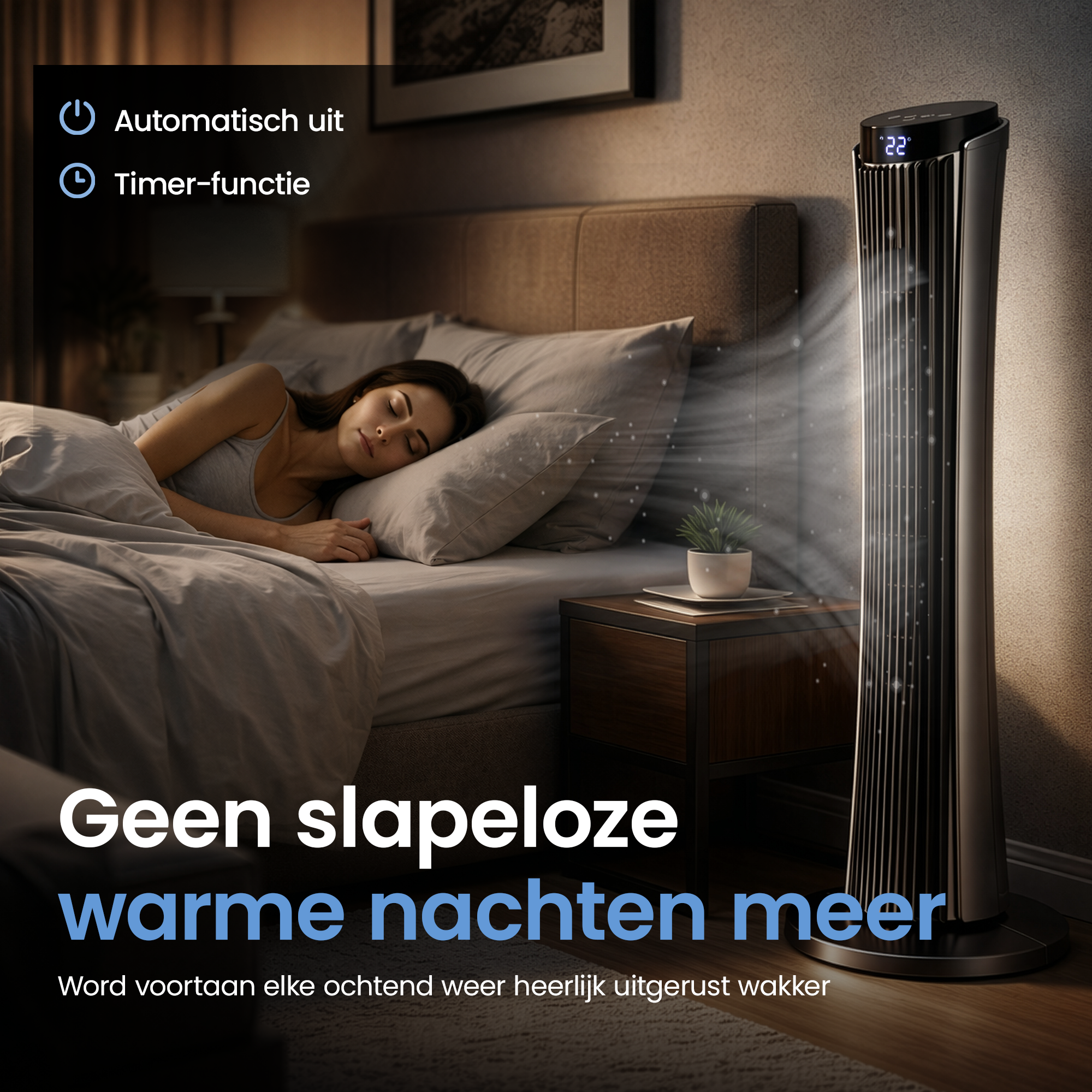 Gatson Torenventilator 86cm - Stil - Met Afstandsbediening
