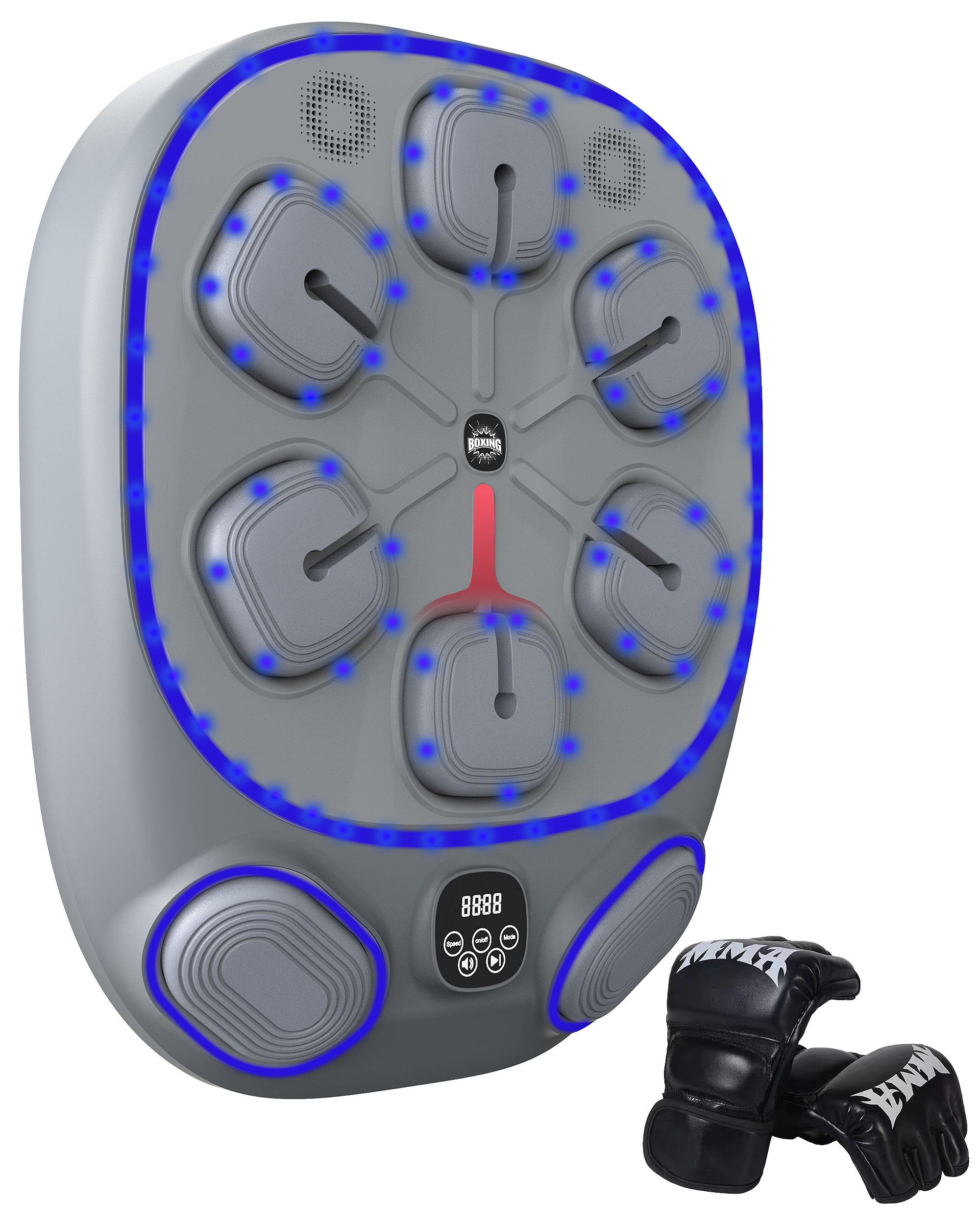 Gatson Pro Boxing Machine Grijs - Inclusief Bokshandschoenen